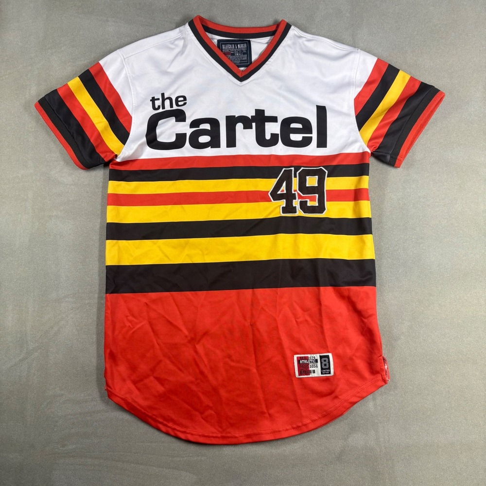 Bleecker & Mercer The Cartel 49 Escobar Jersey Mens Small Multi-Color Striped